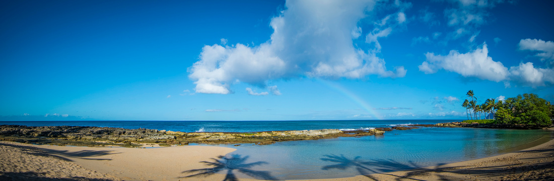 Panorama of beach in Hawaii