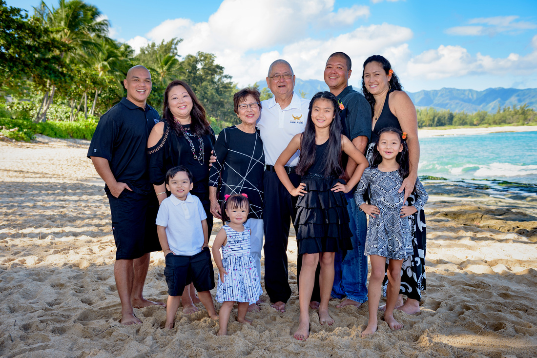 family portrait North Shore Hawaii oahu